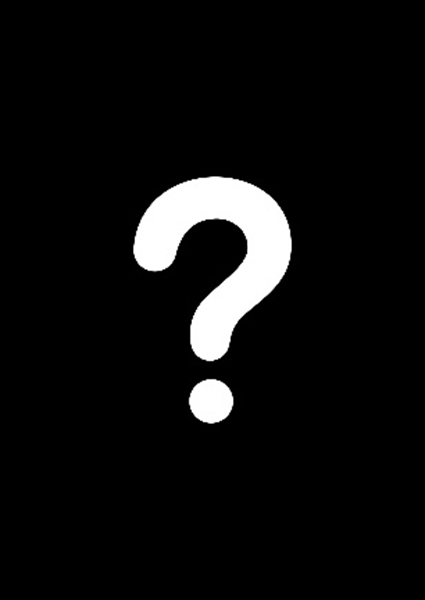 Alt image: white question mark on black background